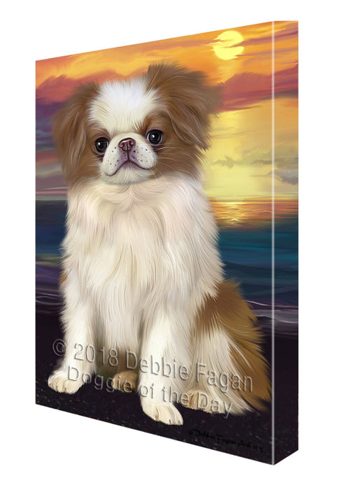 Sunset Japanese Chin Dog Canvas Print Wall Art Décor CVS136871