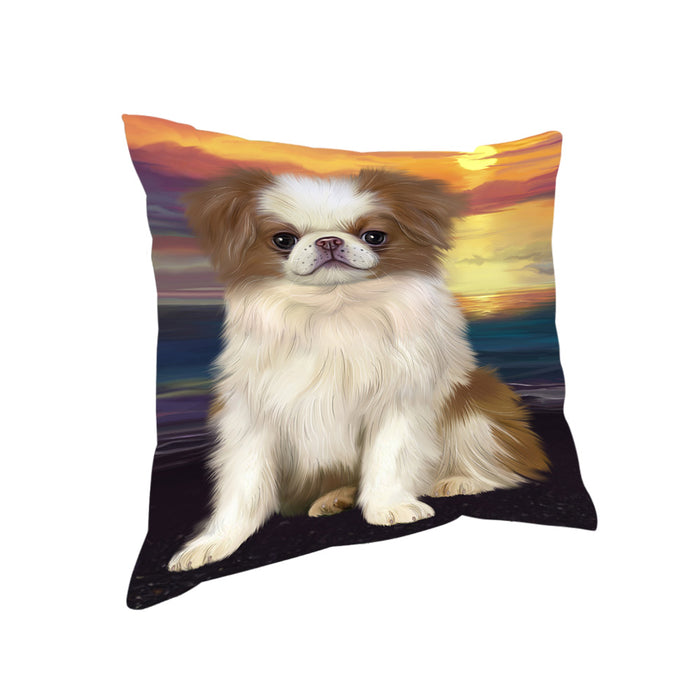 Sunset Japanese Chin Dog Pillow PIL86484