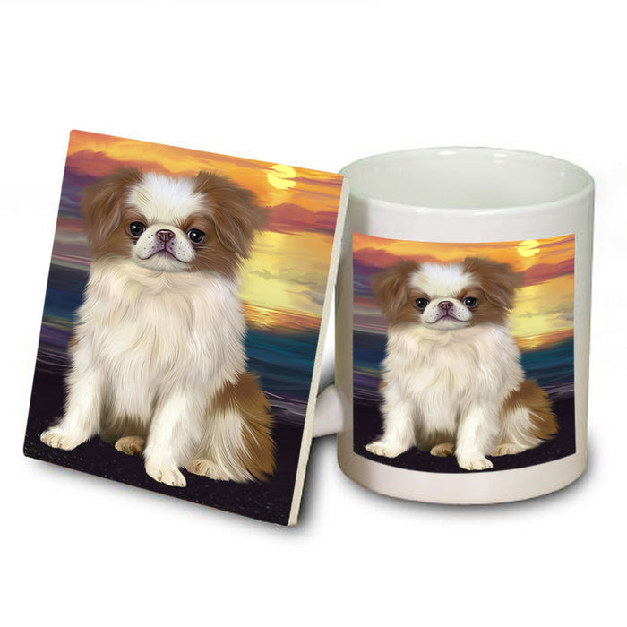 Sunset Japanese Chin Dog Mug and Coaster Set MUC57151