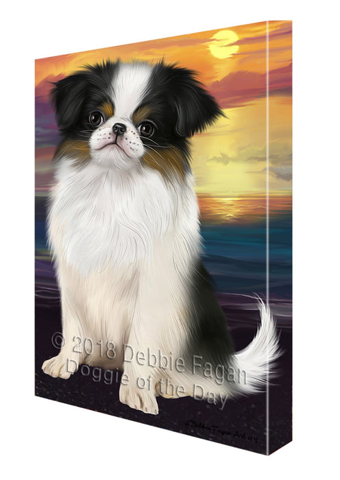 Sunset Japanese Chin Dog Canvas Print Wall Art Décor CVS136880