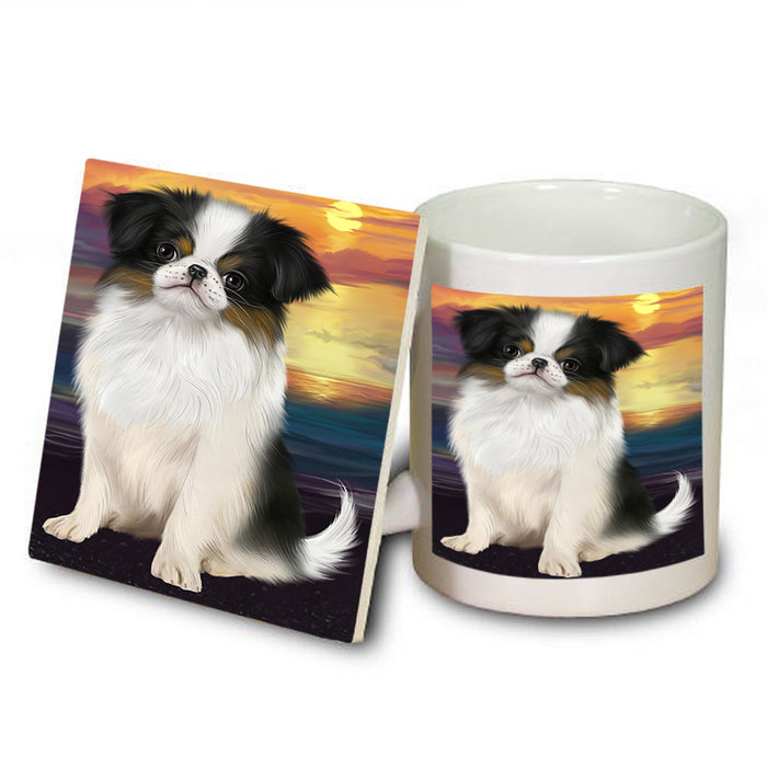 Sunset Japanese Chin Dog Mug and Coaster Set MUC57152