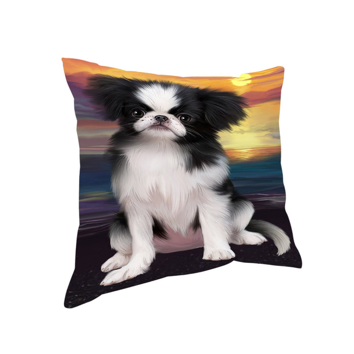 Sunset Japanese Chin Dog Pillow PIL86492