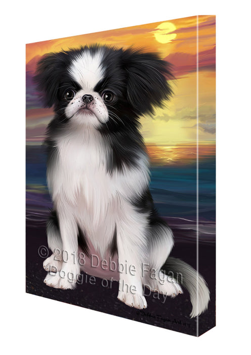 Sunset Japanese Chin Dog Canvas Print Wall Art Décor CVS136889