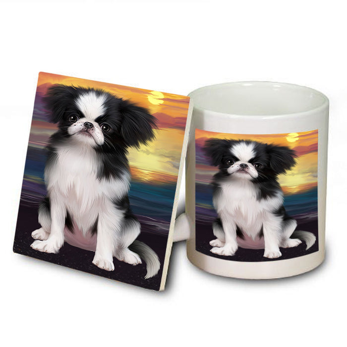 Sunset Japanese Chin Dog Mug and Coaster Set MUC57153