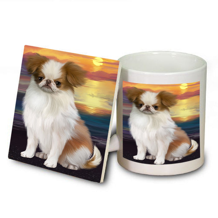 Sunset Japanese Chin Dog Mug and Coaster Set MUC57154