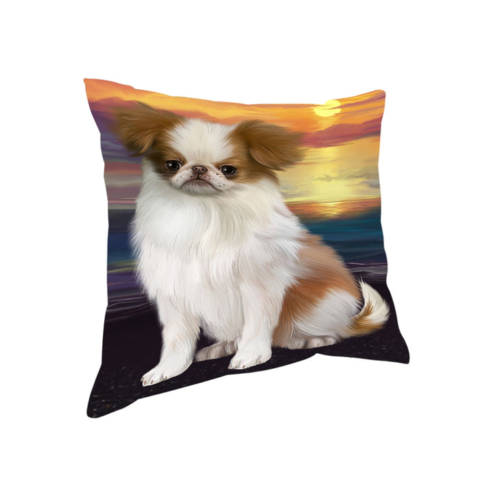 Sunset Japanese Chin Dog Pillow PIL86496
