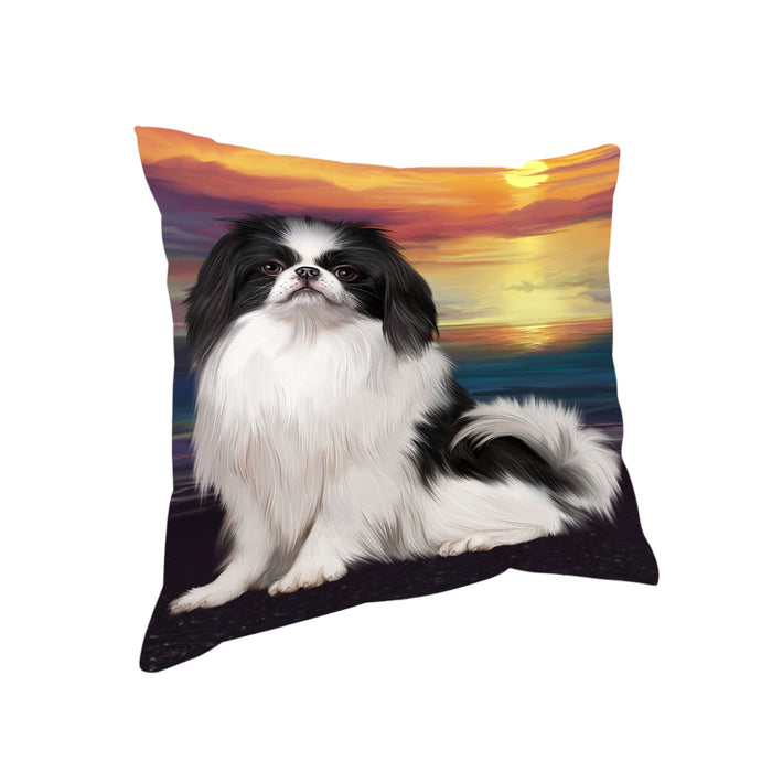 Sunset Japanese Chin Dog Pillow PIL86500