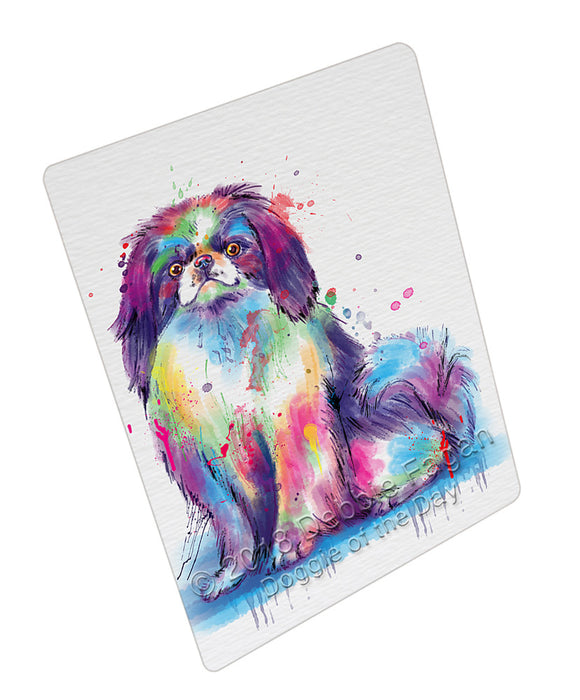 Watercolor Japanese Chin Dog Blanket BLNKT135093