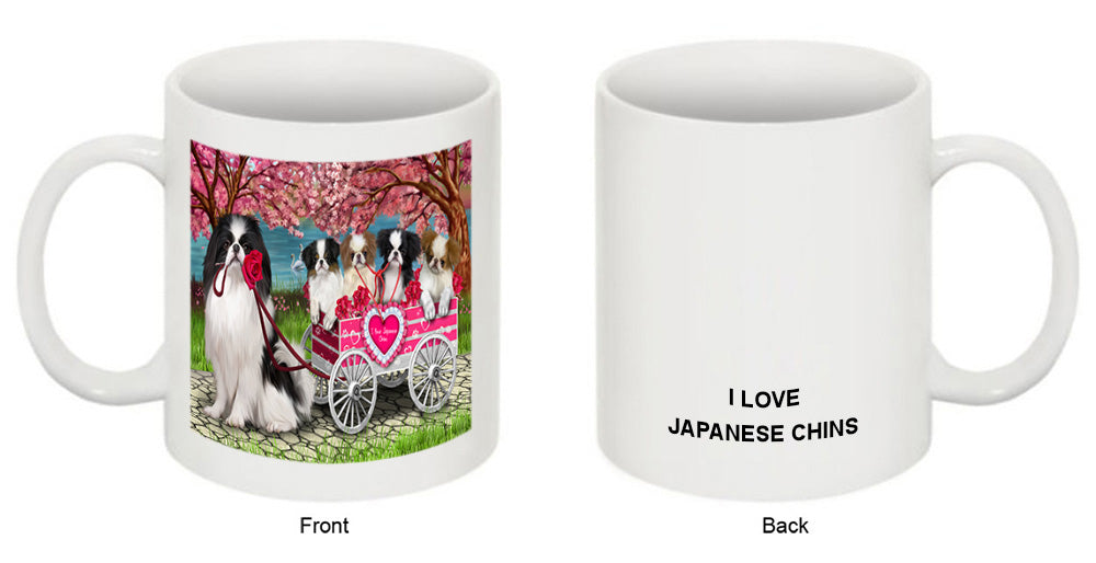I Love Japanese Chin Dogs in a Cart Coffee Mug MUG52516