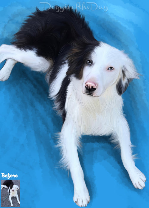 Digital Painting PERSONALIZED PET PORTRAIT! Custom Pet Dog or Cat Art