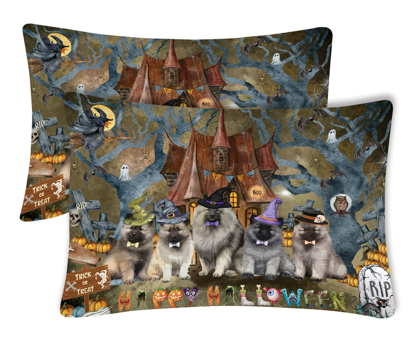 Keeshond Pillow Case: Explore a Variety of Designs, Custom, Standard Pillowcases Set of 2, Personalized, Halloween Gift for Pet and Dog Lovers