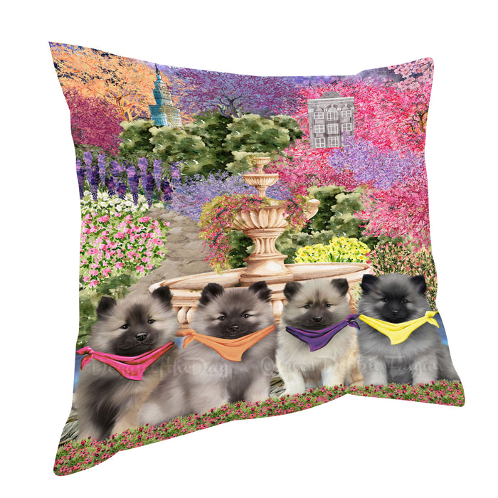 Keeshond Throw Pillow, Explore a Variety of Custom Designs, Personalized, Cushion for Sofa Couch Bed Pillows, Pet Gift for Dog Lovers