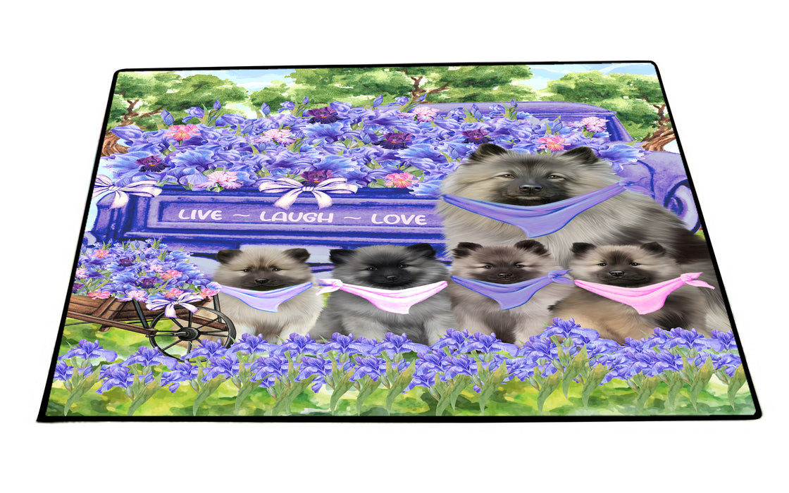 Keeshond Floor Mat: Explore a Variety of Designs, Custom, Personalized, Anti-Slip Door Mats for Indoor and Outdoor, Gift for Dog and Pet Lovers