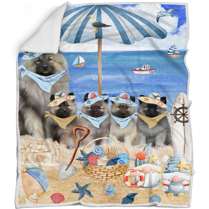 Keeshond Bed Blanket, Explore a Variety of Designs, Custom, Soft and Cozy, Personalized, Throw Woven, Fleece and Sherpa, Gift for Pet and Dog Lovers