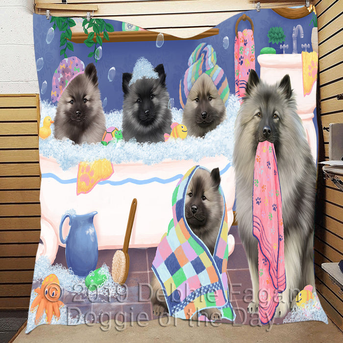 Rub A Dub Dogs In A Tub Keeshond Dogs Quilt