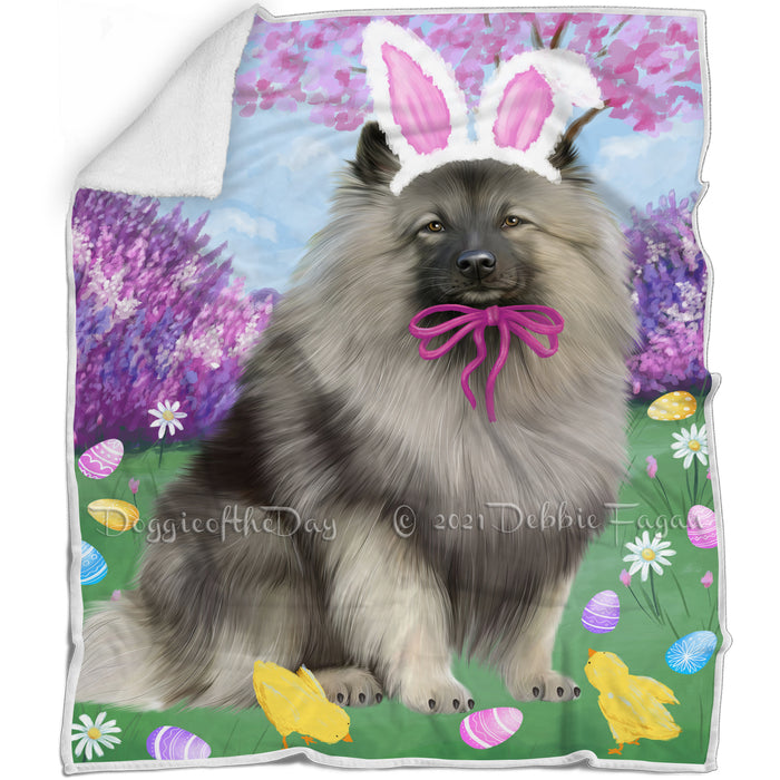 Easter Holiday Keeshond Dog Blanket BLNKT131898