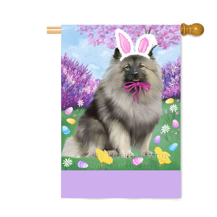 Personalized Easter Holiday Keeshond Dog Custom House Flag FLG-DOTD-A58955