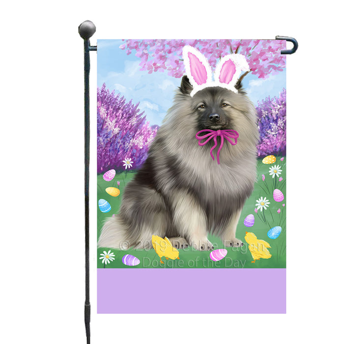 Personalized Easter Holiday Keeshond Dog Custom Garden Flags GFLG-DOTD-A58899
