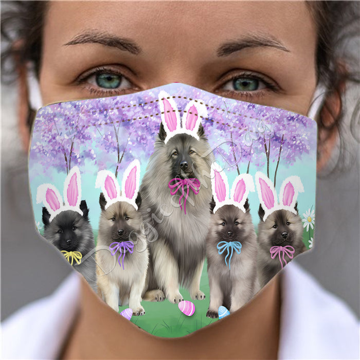 Easter Holiday Keeshond Dogs Face Mask FM49612