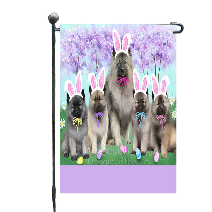 Personalized Easter Holiday Keeshond Dogs Custom Garden Flags GFLG-DOTD-A58900