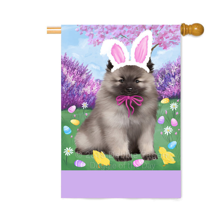 Personalized Easter Holiday Keeshond Dog Custom House Flag FLG-DOTD-A58957