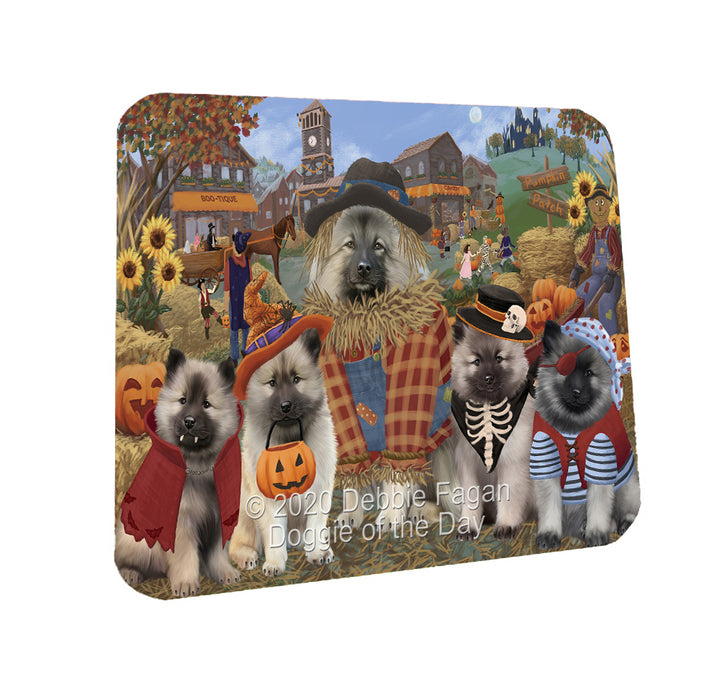 Halloween 'Round Town Keeshond Dogs Coasters Set of 4 CSTA57946