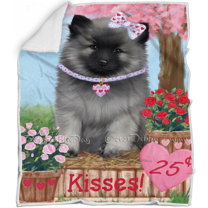 Rosie 25 Cent Kisses Keeshond Dog Blanket BLNKT123006