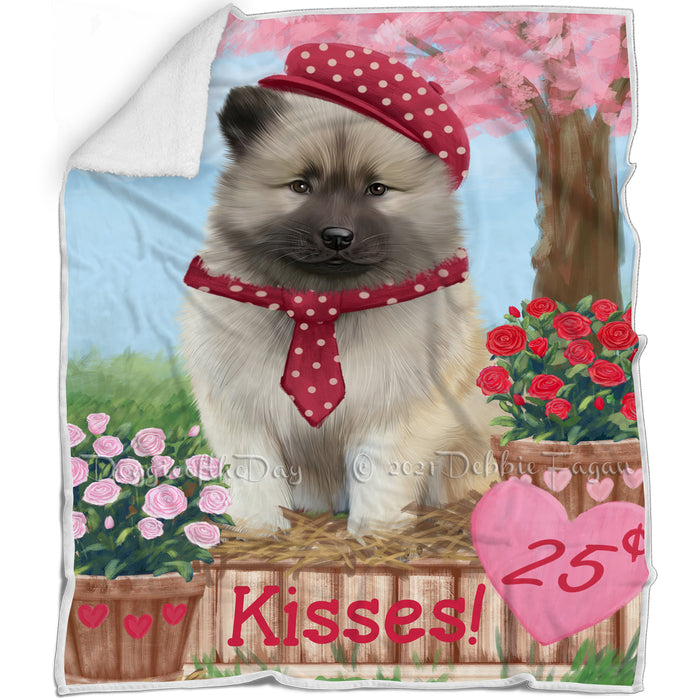 Rosie 25 Cent Kisses Keeshond Dog Blanket BLNKT123015