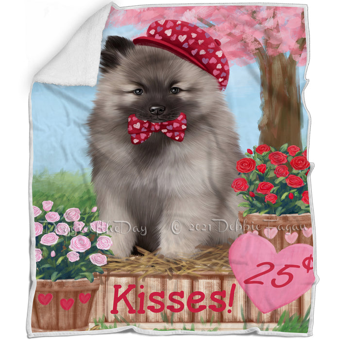 Rosie 25 Cent Kisses Keeshond Dog Blanket BLNKT123024