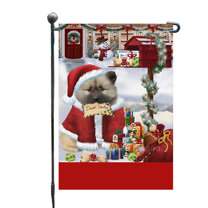 Personalized Happy Holidays Mailbox Keeshond Dog Christmas Custom Garden Flags GFLG-DOTD-A59944