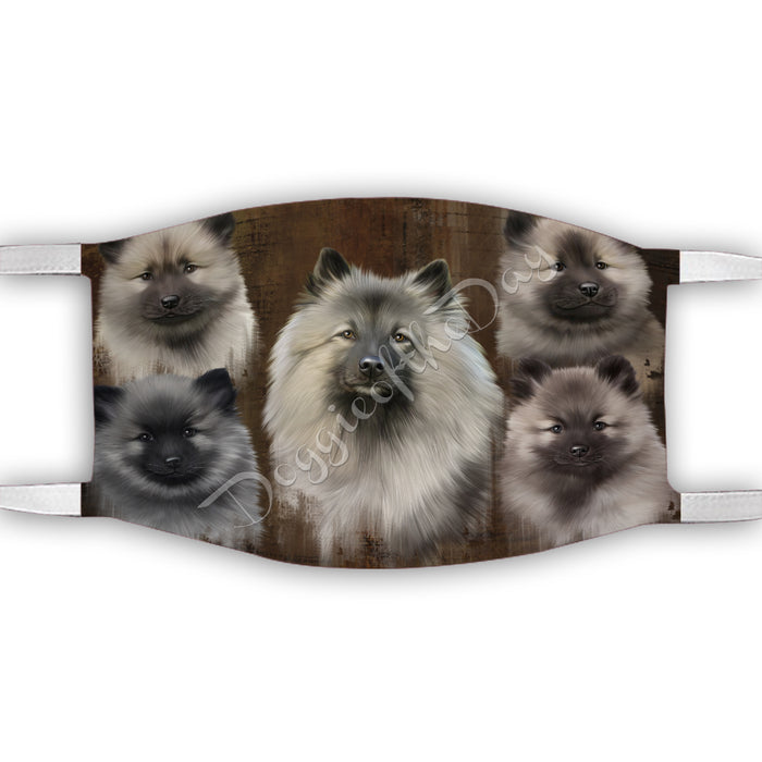 Rustic Keeshond Dogs Face Mask FM50066