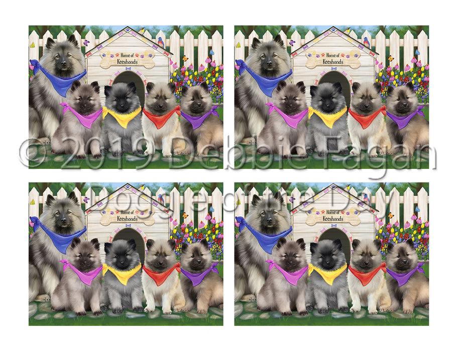 Spring Dog House Keeshond Dogs Placemat