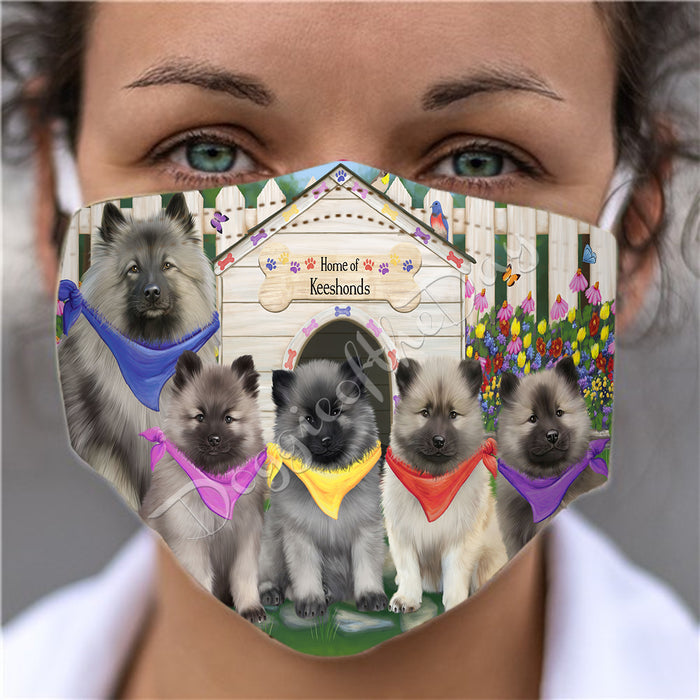 Spring Dog House Keeshond Dogs Face Mask FM48810