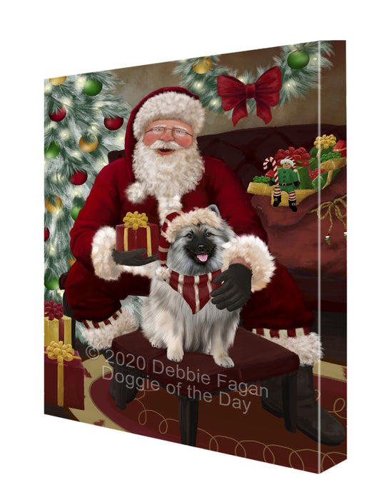 Santa I've Been Good Keeshond Dog Canvas Print Wall Art Décor CVS148661