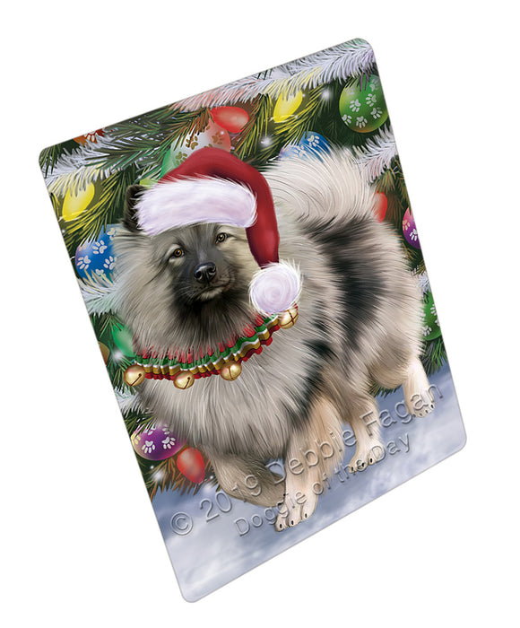 Trotting in the Snow Keeshond Dog Refrigerator / Dishwasher Magnet RMAG108360