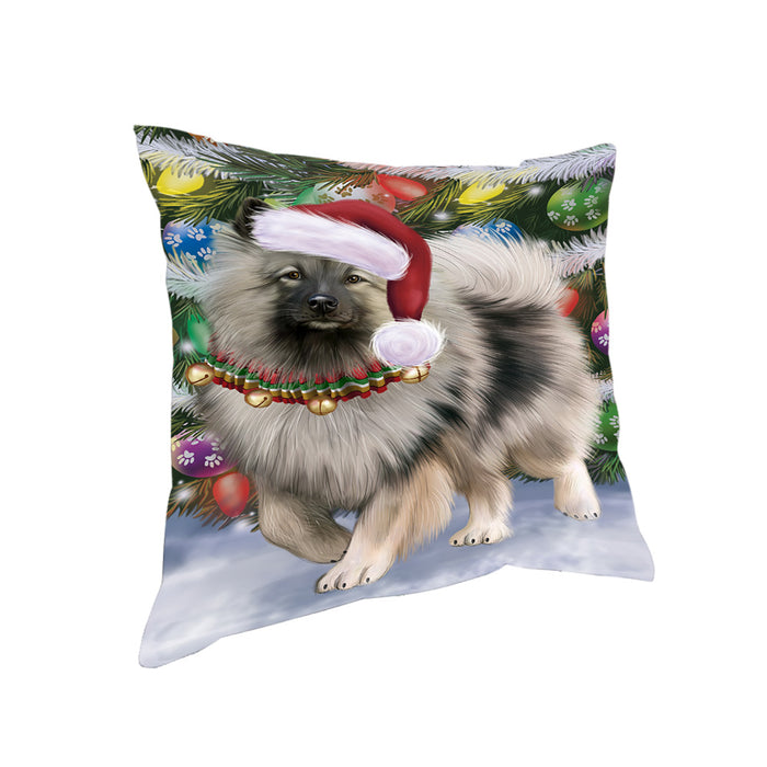 Trotting in the Snow Keeshond Dog Pillow with Top Quality High-Resolution Images - Ultra Soft Pet Pillows for Sleeping - Reversible & Comfort - Ideal Gift for Dog Lover - Cushion for Sofa Couch Bed - 100% Polyester, PILA91054