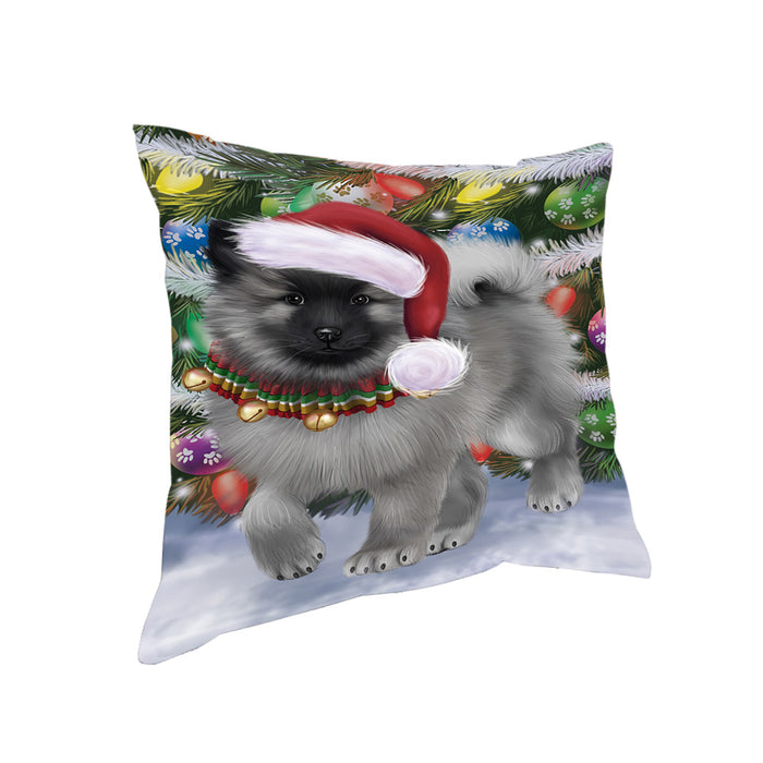 Trotting in the Snow Keeshond Dog Pillow with Top Quality High-Resolution Images - Ultra Soft Pet Pillows for Sleeping - Reversible & Comfort - Ideal Gift for Dog Lover - Cushion for Sofa Couch Bed - 100% Polyester, PILA91057