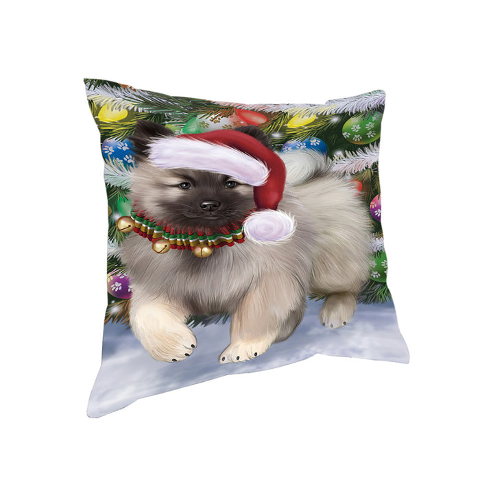 Trotting in the Snow Keeshond Dog Pillow with Top Quality High-Resolution Images - Ultra Soft Pet Pillows for Sleeping - Reversible & Comfort - Ideal Gift for Dog Lover - Cushion for Sofa Couch Bed - 100% Polyester, PILA91063
