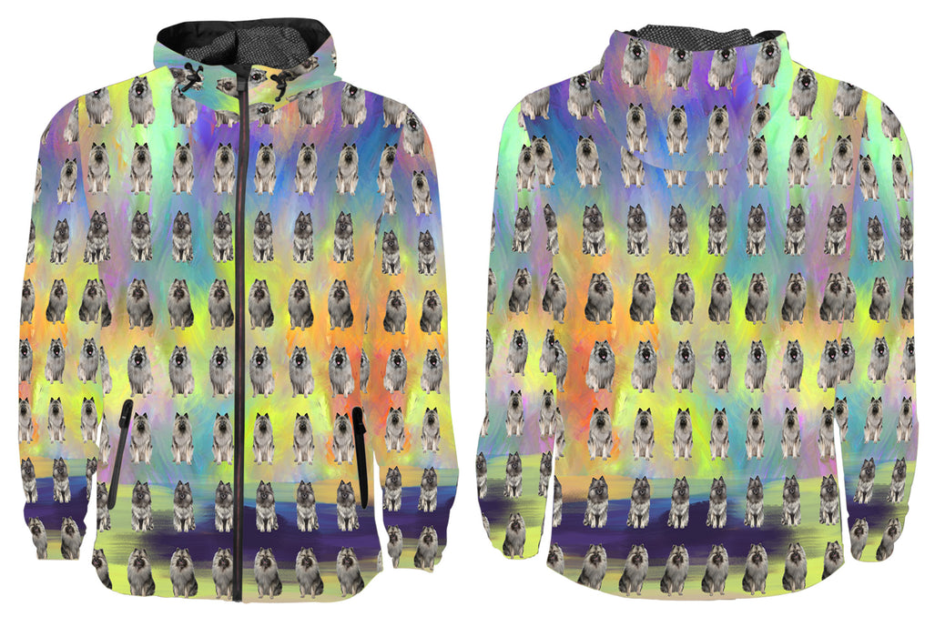 Paradise Wave Keeshond Dogs All Over Print Windbreaker for Men