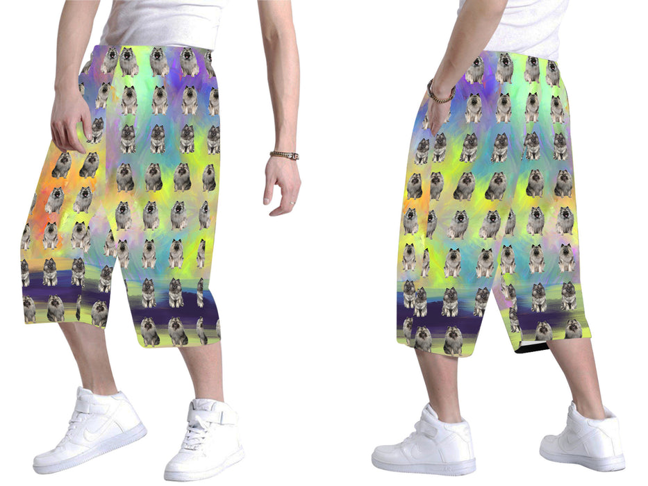 Paradise Wave Keeshond Dogs All Over Print Men's Baggy Shorts