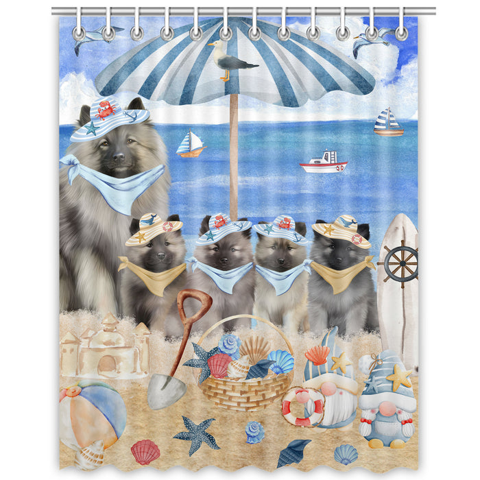 Keeshond Shower Curtain: Explore a Variety of Designs, Custom, Personalized, Waterproof Bathtub Curtains for Bathroom with Hooks, Gift for Dog and Pet Lovers
