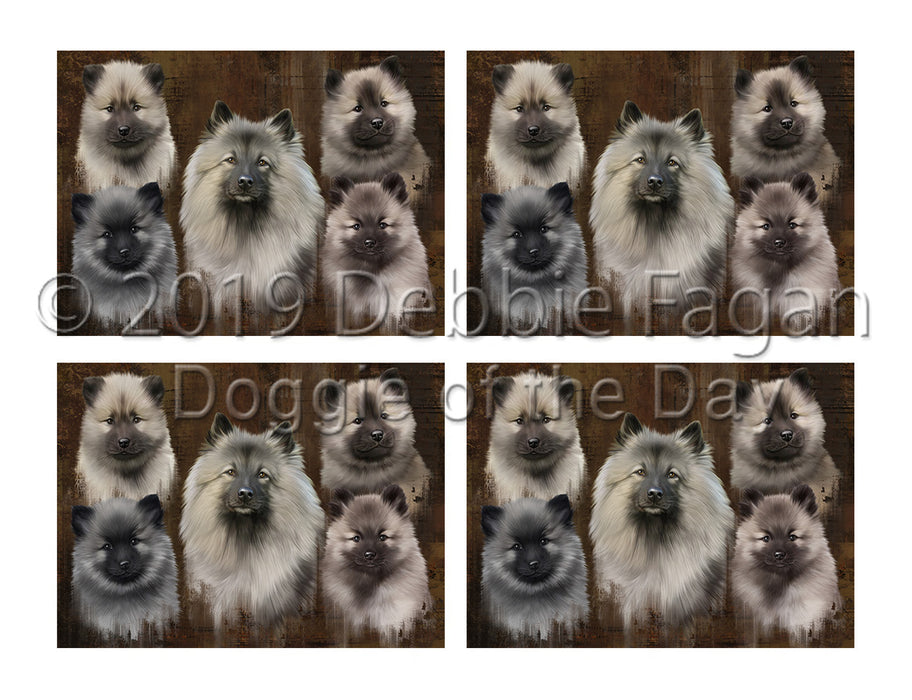 Rustic Keeshond Dogs Placemat