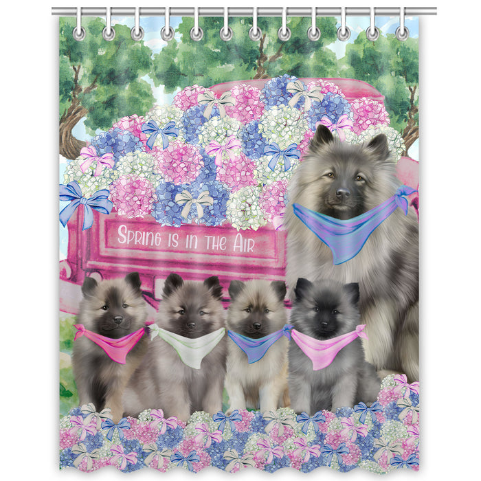 Keeshond Shower Curtain, Explore a Variety of Custom Designs, Personalized, Waterproof Bathtub Curtains with Hooks for Bathroom, Gift for Dog and Pet Lovers