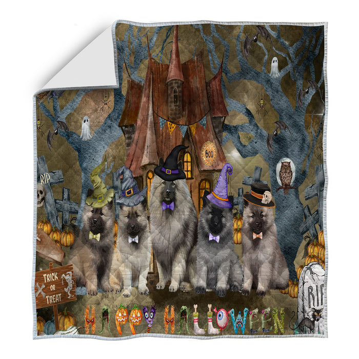 Keeshond Quilt: Explore a Variety of Bedding Designs, Custom, Personalized, Bedspread Coverlet Quilted, Gift for Dog and Pet Lovers