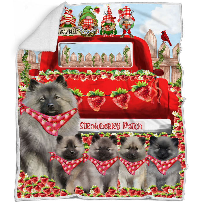 Keeshond Blanket: Explore a Variety of Custom Designs, Bed Cozy Woven, Fleece and Sherpa, Personalized Dog Gift for Pet Lovers