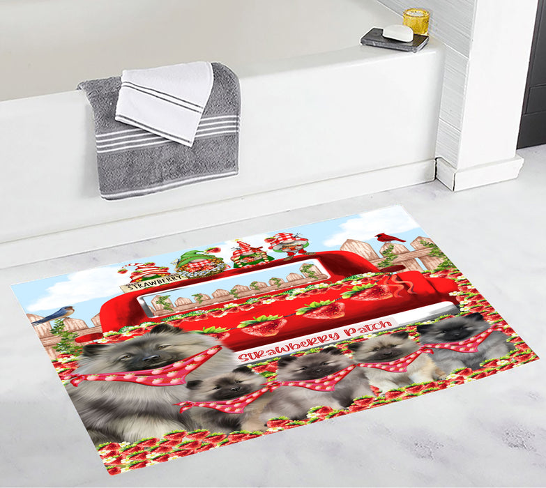 Keeshond Bath Mat: Explore a Variety of Designs, Personalized, Anti-Slip Bathroom Halloween Rug Mats, Custom, Pet Gift for Dog Lovers
