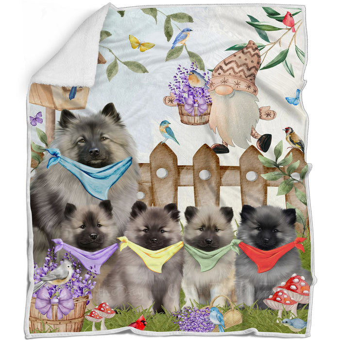 Keeshond Bed Blanket, Explore a Variety of Designs, Personalized, Throw Sherpa, Fleece and Woven, Custom, Soft and Cozy, Dog Gift for Pet Lovers