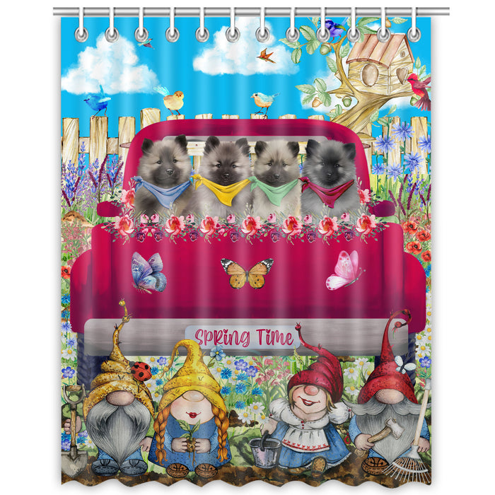 Keeshond Shower Curtain, Explore a Variety of Custom Designs, Personalized, Waterproof Bathtub Curtains with Hooks for Bathroom, Gift for Dog and Pet Lovers