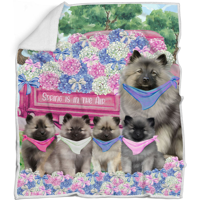 Keeshond Blanket: Explore a Variety of Personalized Designs, Bed Cozy Sherpa, Fleece and Woven, Custom Dog Gift for Pet Lovers
