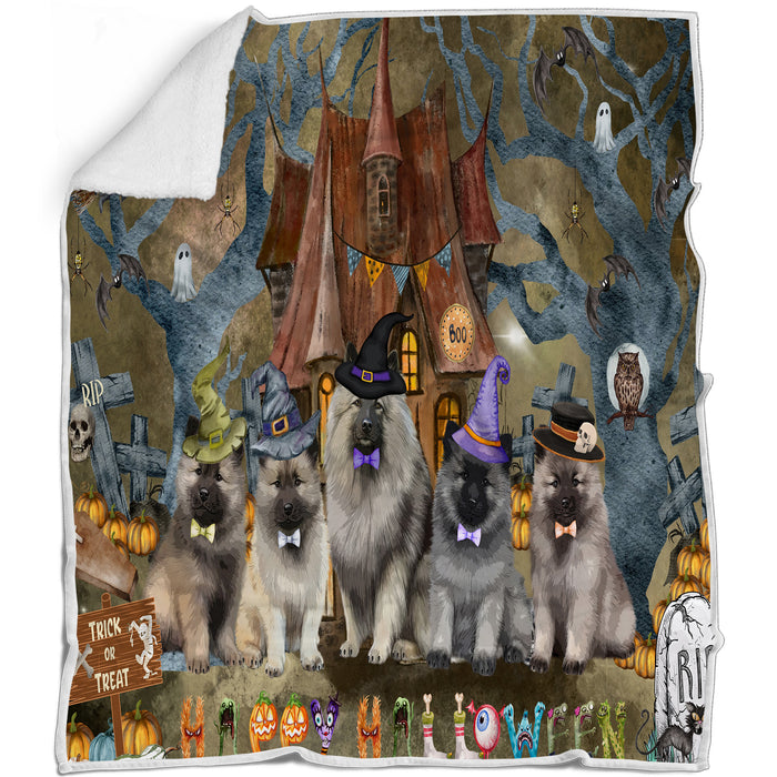 Keeshond Blanket: Explore a Variety of Personalized Designs, Bed Cozy Sherpa, Fleece and Woven, Custom Dog Gift for Pet Lovers